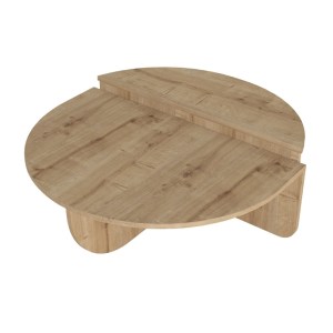 meg-GP042-0258,2-3 ΤΡΑΠΕΖΑΚΙ ΣΑΛΟΝΙΟΥ NILVIA MEGAPAP ΧΡΩΜΑ SAPPHIRE OAK Ø85X35ΕΚ.