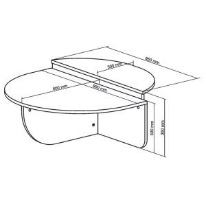 meg-GP042-0258,2-6 ΤΡΑΠΕΖΑΚΙ ΣΑΛΟΝΙΟΥ NILVIA MEGAPAP ΧΡΩΜΑ SAPPHIRE OAK Ø85X35ΕΚ.