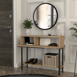 meg-GP042-0261,1-4 ΚΟΝΣΟΛΑ ΜΕ ΚΑΘΡΕΠΤΗ SUZY MEGAPAP ΧΡΩΜΑ SAPPHIRE OAK 90X29,6X76ΕΚ.