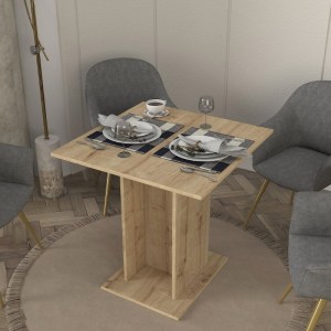 meg-GP042-0263,1-1 ΤΡΑΠΕΖΙ ALLOS MEGAPAP ΧΡΩΜΑ SAPPHIRE OAK 75X75X77ΕΚ.