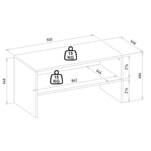 meg-GP042-0264,1-7 ΤΡΑΠΕΖΑΚΙ ΣΑΛΟΝΙΟΥ ELEVA MEGAPAP ΧΡΩΜΑ SAPPHIRE OAK 90X44,6X46,4ΕΚ.