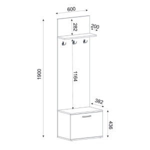 meg-GP042-0267,1-7 ΕΠΙΠΛΟ ΕΙΣΟΔΟΥ TRACK MEGAPAP ΧΡΩΜΑ SAPPHIRE OAK 60X38,2X190ΕΚ.