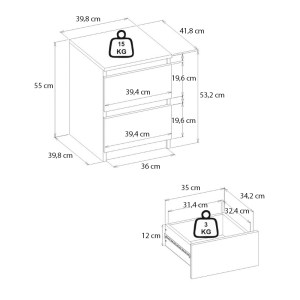 meg-GP042-0268,3-6 ΚΟΜΟΔΙΝΟ BREVE MEGAPAP ΧΡΩΜΑ ΚΑΡΥΔΙ 39,8X41,8X55ΕΚ.