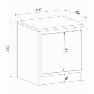 meg-GP042-0269,2-5 ΚΟΜΟΔΙΝΟ CONVE MEGAPAP ΧΡΩΜΑ ΛΕΥΚΟ 40X35X45ΕΚ.