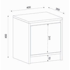 meg-GP042-0269,2-6 ΚΟΜΟΔΙΝΟ CONVE MEGAPAP ΧΡΩΜΑ ΛΕΥΚΟ 40X35X45ΕΚ.