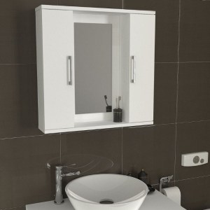 meg-GP042-0271,1-1 ΚΑΘΡΕΠΤΗΣ ΜΠΑΝΙΟΥ SURRA ΜEGAPAP ΧΡΩΜΑ ΛΕΥΚΟ 65X15,3X65ΕΚ.