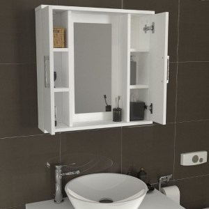 meg-GP042-0271,1-2 ΚΑΘΡΕΠΤΗΣ ΜΠΑΝΙΟΥ SURRA ΜEGAPAP ΧΡΩΜΑ ΛΕΥΚΟ 65X15,3X65ΕΚ.