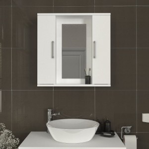 meg-GP042-0271,1-4 ΚΑΘΡΕΠΤΗΣ ΜΠΑΝΙΟΥ SURRA ΜEGAPAP ΧΡΩΜΑ ΛΕΥΚΟ 65X15,3X65ΕΚ.