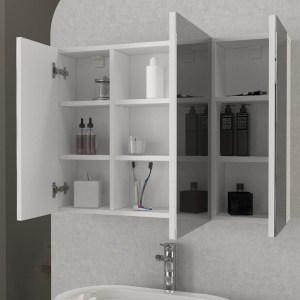meg-GP042-0273,1-4 ΚΑΘΡΕΠΤΗΣ ΜΠΑΝΙΟΥ BASE ΜEGAPAP ΧΡΩΜΑ ΛΕΥΚΟ 90X17,1X65ΕΚ.