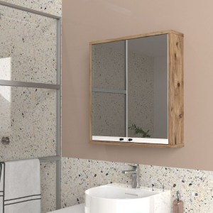 meg-GP042-0277,1-2 ΚΑΘΡΕΠΤΗΣ ΜΠΑΝΙΟΥ LILIAN ΜEGAPAP ΧΡΩΜΑ ATLANTIC PINE 59,6X14,6X65ΕΚ.