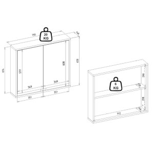 meg-GP042-0278,1-5 ΚΑΘΡΕΠΤΗΣ ΜΠΑΝΙΟΥ LILIAN ΜEGAPAP ΧΡΩΜΑ ATLANTIC PINE 75X14,6X65ΕΚ.
