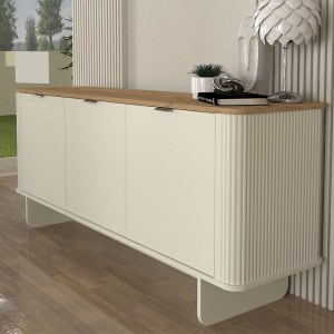 meg-GP042-0281,1-3 ΜΠΟΥΦΕΣ BOHEMA MEGAPAP ΧΡΩΜΑ IVORY - SEPET OAK 180X47X76,6ΕΚ.