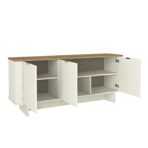 meg-GP042-0281,1-5 ΜΠΟΥΦΕΣ BOHEMA MEGAPAP ΧΡΩΜΑ IVORY - SEPET OAK 180X47X76,6ΕΚ.