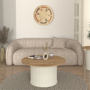 meg-GP042-0282,1-1 ΤΡΑΠΕΖΑΚΙ ΣΑΛΟΝΙΟΥ BOHEMA MEGAPAP ΧΡΩΜΑ IVORY - SEPET OAK Ø85X43,2ΕΚ.