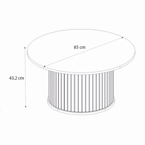 meg-GP042-0282,2-8 ΤΡΑΠΕΖΑΚΙ ΣΑΛΟΝΙΟΥ BOHEMA MEGAPAP ΧΡΩΜΑ ΜΑΥΡΟ - SEPET OAK Ø85X43,2ΕΚ.