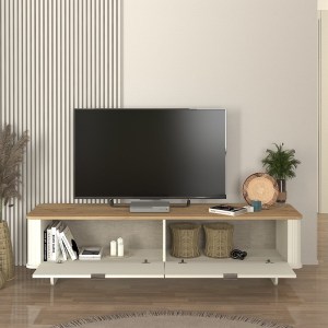 meg-GP042-0283,1-1 ΕΠΙΠΛΟ ΤΗΛΕΟΡΑΣΗΣ BOHEMA MEGAPAP ΧΡΩΜΑ IVORY - SEPET OAK 180X47X45,6ΕΚ.