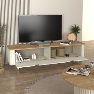 meg-GP042-0283,1-3 ΕΠΙΠΛΟ ΤΗΛΕΟΡΑΣΗΣ BOHEMA MEGAPAP ΧΡΩΜΑ IVORY - SEPET OAK 180X47X45,6ΕΚ.