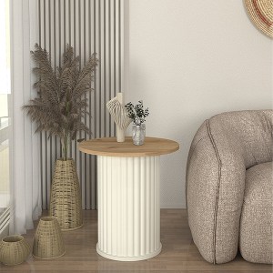 meg-GP042-0284,1-1 ΤΡΑΠΕΖΑΚΙ ΒΟΗΘΗΤΙΚΟ BOHEMA MEGAPAP ΧΡΩΜΑ IVORY - SEPET OAK Ø50X53,2ΕΚ.