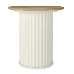 meg-GP042-0284,1-4 ΤΡΑΠΕΖΑΚΙ ΒΟΗΘΗΤΙΚΟ BOHEMA MEGAPAP ΧΡΩΜΑ IVORY - SEPET OAK Ø50X53,2ΕΚ.