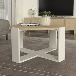 meg-GP042-0288,1-2 ΤΡΑΠΕΖΑΚΙ ΣΑΛΟΝΙΟΥ REBEL MEGAPAP ΧΡΩΜΑ ROTA OAK - SANDSTONE Ø70X38ΕΚ.