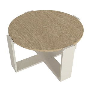 meg-GP042-0288,1-6 ΤΡΑΠΕΖΑΚΙ ΣΑΛΟΝΙΟΥ REBEL MEGAPAP ΧΡΩΜΑ ROTA OAK - SANDSTONE Ø70X38ΕΚ.