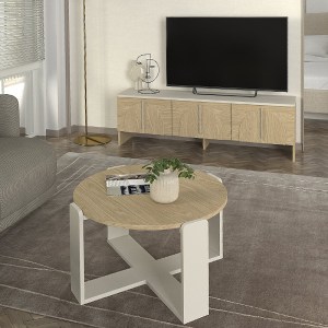 meg-GP042-0289,1-4 ΕΠΙΠΛΟ ΤΗΛΕΟΡΑΣΗΣ REBEL MEGAPAP ΧΡΩΜΑ ROTA OAK - SANDSTONE 150X35X45ΕΚ.