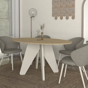 meg-GP042-0290,1-1 ΤΡΑΠΕΖΙ REBEL MEGAPAP ΧΡΩΜΑ ROTA OAK - SANDSTONE 150X90X75ΕΚ.