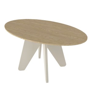 meg-GP042-0290,1-5 ΤΡΑΠΕΖΙ REBEL MEGAPAP ΧΡΩΜΑ ROTA OAK - SANDSTONE 150X90X75ΕΚ.