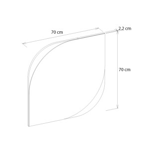 meg-GP042-0293,3-4 ΚΑΘΡΕΠΤΗΣ ΤΟΙΧΟΥ LAVA ΜEGAPAP ΧΡΩΜΑ ΛΕΥΚΟ 70X2,2X70ΕΚ.