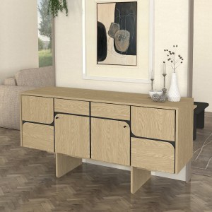 meg-GP042-0294,1-2 ΜΠΟΥΦΕΣ LAVA MEGAPAP ΧΡΩΜΑ ROTA OAK - ΑΝΘΡΑΚΙ 150X44,6X76ΕΚ.
