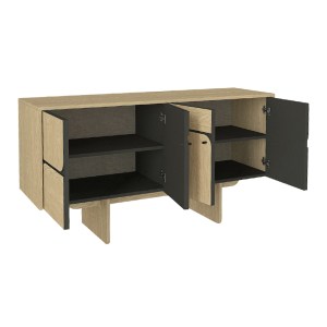 meg-GP042-0294,1-6 ΜΠΟΥΦΕΣ LAVA MEGAPAP ΧΡΩΜΑ ROTA OAK - ΑΝΘΡΑΚΙ 150X44,6X76ΕΚ.