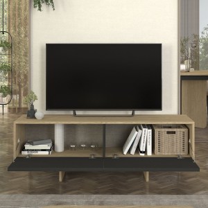 meg-GP042-0296,1-1 ΕΠΙΠΛΟ ΤΗΛΕΟΡΑΣΗΣ LAVA MEGAPAP ΧΡΩΜΑ ROTA OAK - ΑΝΘΡΑΚΙ 150X35X51,3ΕΚ.