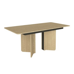 meg-GP042-0297,1-4 ΤΡΑΠΕΖΙ LAVA MEGAPAP ΧΡΩΜΑ ROTA OAK - ΑΝΘΡΑΚΙ 180X90X76,8ΕΚ.