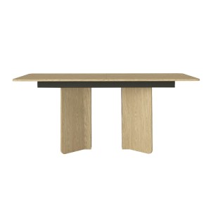 meg-GP042-0297,1-5 ΤΡΑΠΕΖΙ LAVA MEGAPAP ΧΡΩΜΑ ROTA OAK - ΑΝΘΡΑΚΙ 180X90X76,8ΕΚ.