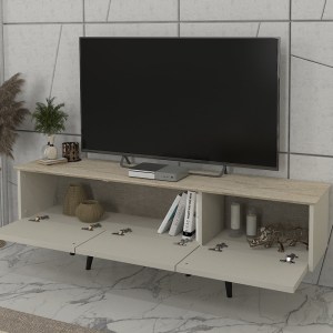 meg-GP042-0301,1-1 ΕΠΙΠΛΟ ΤΗΛΕΟΡΑΣΗΣ SEVILLA MEGAPAP ΧΡΩΜΑ SANDSTONE - TRAVERTINE 150X35X45,6ΕΚ.
