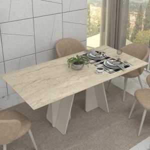 meg-GP042-0302,1-3 ΤΡΑΠΕΖΙ SEVILLA MEGAPAP ΧΡΩΜΑ SANDSTONE - TRAVERTINE 180X90X75ΕΚ.