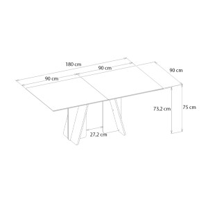 meg-GP042-0302,1-7 ΤΡΑΠΕΖΙ SEVILLA MEGAPAP ΧΡΩΜΑ SANDSTONE - TRAVERTINE 180X90X75ΕΚ.