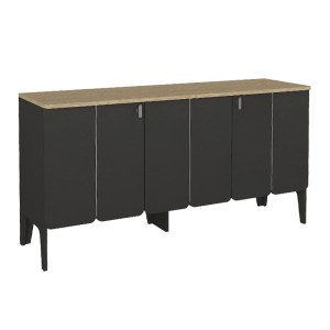 meg-GP042-0303,1-5 ΜΠΟΥΦΕΣ PEDRO MEGAPAP ΧΡΩΜΑ ΑΝΘΡΑΚΙ - ROTA OAK 150X45X75ΕΚ.