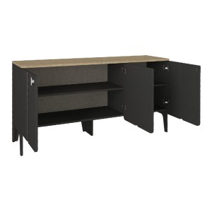 meg-GP042-0303,1-6 ΜΠΟΥΦΕΣ PEDRO MEGAPAP ΧΡΩΜΑ ΑΝΘΡΑΚΙ - ROTA OAK 150X45X75ΕΚ.