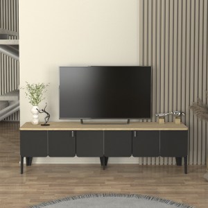 meg-GP042-0305,1-0 ΕΠΙΠΛΟ ΤΗΛΕΟΡΑΣΗΣ PEDRO MEGAPAP ΧΡΩΜΑ ΑΝΘΡΑΚΙ - ROTA OAK 180X35X50,7ΕΚ.