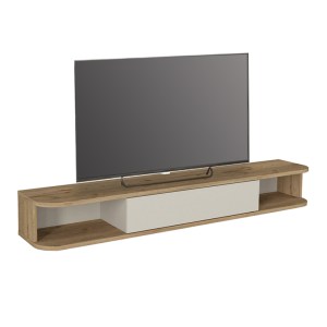 meg-GP042-0306,1-4 ΕΠΙΠΛΟ ΤΗΛΕΟΡΑΣΗΣ ΕΠΙΤΟΙΧΙΟ CROSS MEGAPAP ΜΕ LED ΧΡΩΜΑ SEPET OAK - SANDSTONE 150X29,6X19,2ΕΚ.