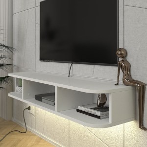 meg-GP042-0307,1-1 ΕΠΙΠΛΟ ΤΗΛΕΟΡΑΣΗΣ ΕΠΙΤΟΙΧΙΟ BASK MEGAPAP ΜΕ LED ΧΡΩΜΑ ΛΕΥΚΟ 120X29,6X19,2ΕΚ.