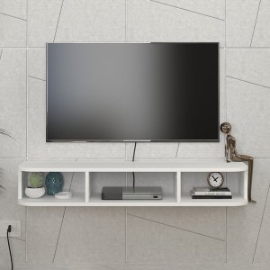 meg-GP042-0307,1-3 ΕΠΙΠΛΟ ΤΗΛΕΟΡΑΣΗΣ ΕΠΙΤΟΙΧΙΟ BASK MEGAPAP ΜΕ LED ΧΡΩΜΑ ΛΕΥΚΟ 120X29,6X19,2ΕΚ.