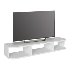 meg-GP042-0307,1-4 ΕΠΙΠΛΟ ΤΗΛΕΟΡΑΣΗΣ ΕΠΙΤΟΙΧΙΟ BASK MEGAPAP ΜΕ LED ΧΡΩΜΑ ΛΕΥΚΟ 120X29,6X19,2ΕΚ.
