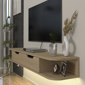 meg-GP042-0308,1-2 ΕΠΙΠΛΟ ΤΗΛΕΟΡΑΣΗΣ ΕΠΙΤΟΙΧΙΟ NOLAND MEGAPAP ΜΕ LED ΧΡΩΜΑ ROTA OAK 150X35X19,2ΕΚ.