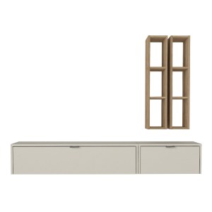 meg-GP042-0311,1-7 ΣΥΝΘΕΣΗ ΤΗΛΕΟΡΑΣΗΣ ΕΠΙΤΟΙΧΙΑ EDGAR ΧΡΩΜΑ SANDSTONE - SEPET OAK 198,4X29,6X148,5ΕΚ.