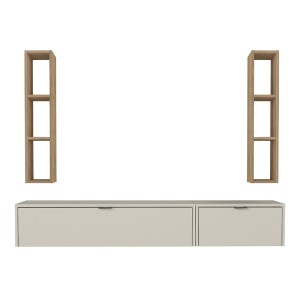 meg-GP042-0311,1-8 ΣΥΝΘΕΣΗ ΤΗΛΕΟΡΑΣΗΣ ΕΠΙΤΟΙΧΙΑ EDGAR ΧΡΩΜΑ SANDSTONE - SEPET OAK 198,4X29,6X148,5ΕΚ.