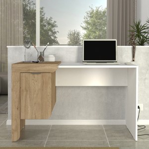 meg-GP042-0312,1-0 ΓΡΑΦΕΙΟ ΕΡΓΑΣΙΑΣ DARIO MEGAPAP ΧΡΩΜΑ SEPET OAK - ΛΕΥΚΟ 120X60X73,2ΕΚ.