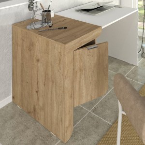 meg-GP042-0312,1-3 ΓΡΑΦΕΙΟ ΕΡΓΑΣΙΑΣ DARIO MEGAPAP ΧΡΩΜΑ SEPET OAK - ΛΕΥΚΟ 120X60X73,2ΕΚ.