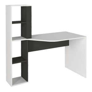 meg-GP042-0313,1-4 ΓΡΑΦΕΙΟ ΕΡΓΑΣΙΑΣ GEMINI MEGAPAP ΧΡΩΜΑ ΑΝΘΡΑΚΙ - ΛΕΥΚΟ 121,8X59,6X131,8ΕΚ.